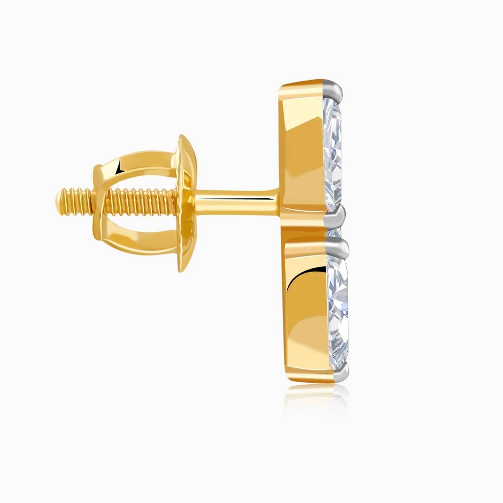 14K Gold Vine Of Love Lab Grown Diamond Earrings|With Certificate Of Authenticity & Bis-Hallmarked Gold Jewellery : GDLER01175