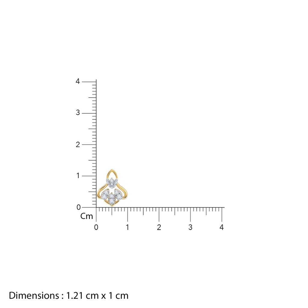 18K Gold Bellflower Rhapsody Lab Grown Diamond Earrings|With Certificate Of Authenticity & Bis-Hallmarked Gold Jew : GDLER0393