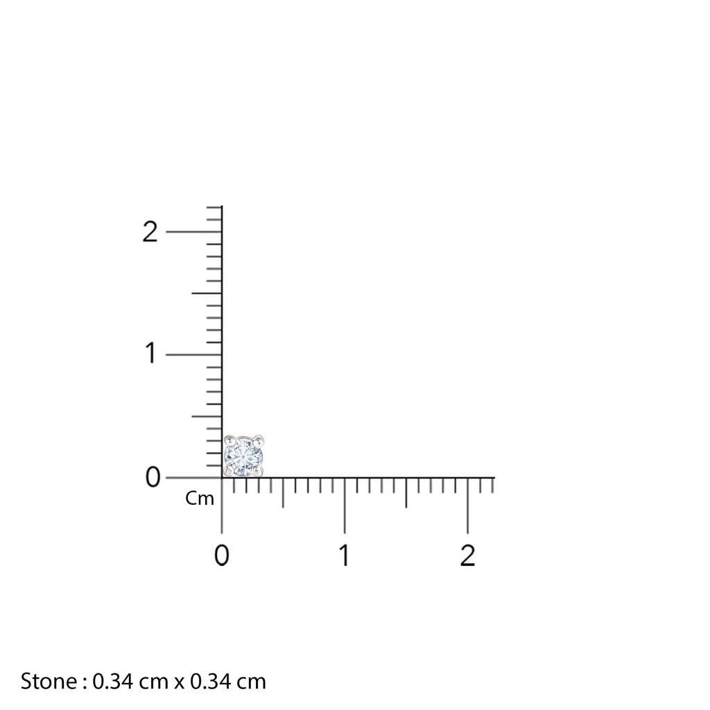 14K Gold Classic Solitaire Diamond Nose Pin|With Certificate Of Authenticity & Bis-Hallmarked Gold Jewellery : GDLNP03