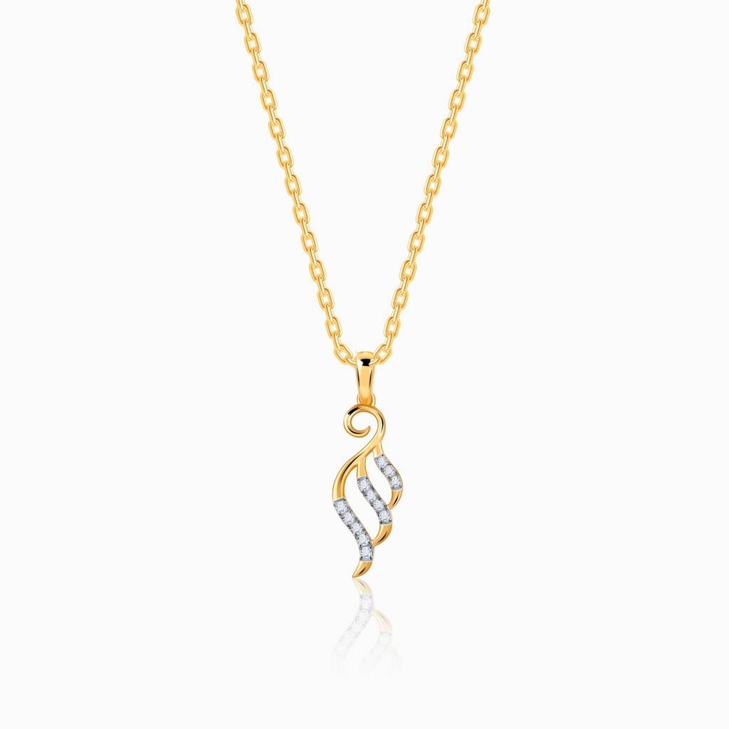 18K Gold Creative Peacock Diamond Pendant|With Certificate Of Authenticity & Bis-Hallmarked Gold Jewellery : GDLPD0379