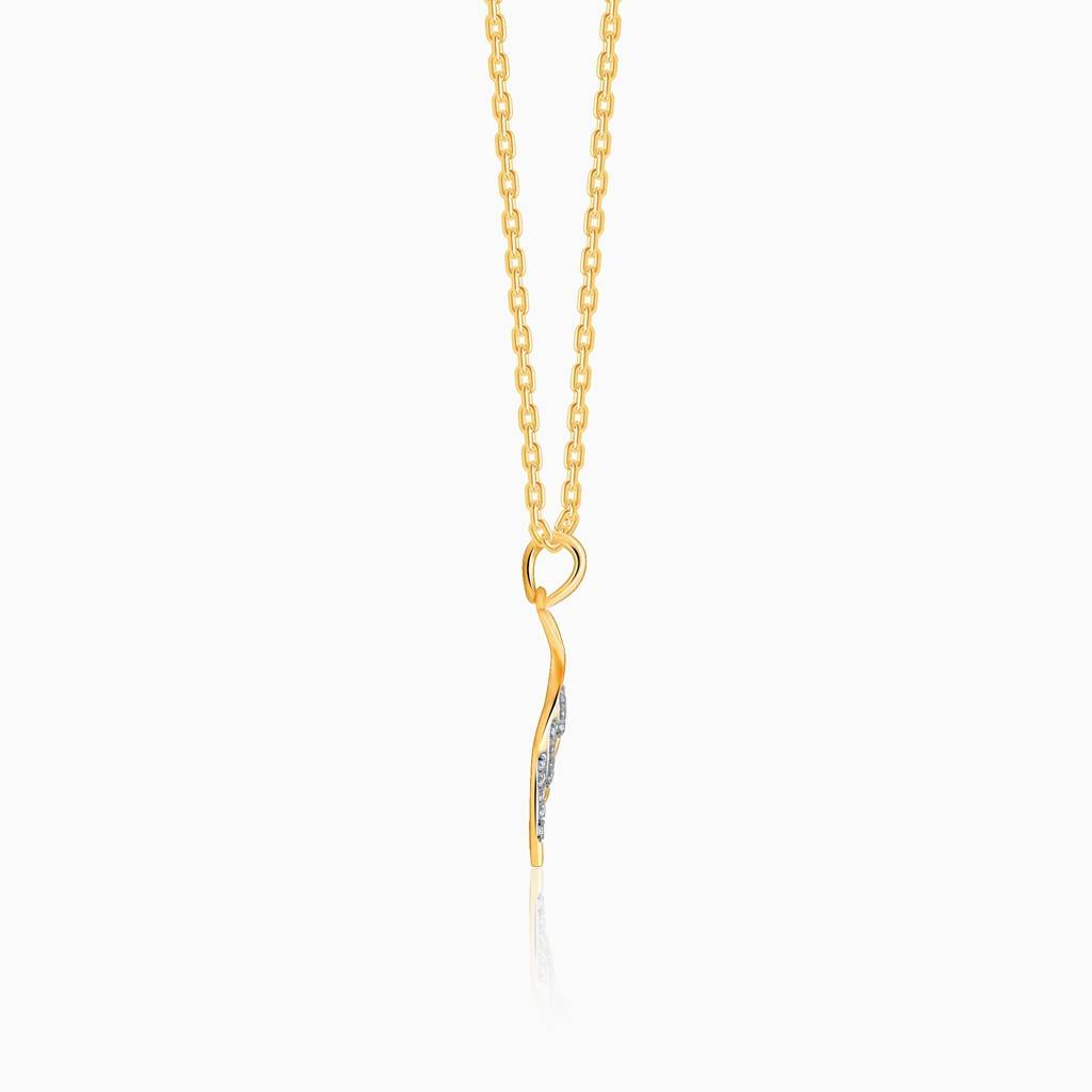 18K Gold Creative Peacock Diamond Pendant|With Certificate Of Authenticity & Bis-Hallmarked Gold Jewellery : GDLPD0379