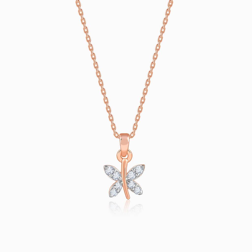 18K Rose Gold Evolve Lab Grown Diamond Pendant|With Certificate Of Authenticity & Bis-Hallmarked Gold Jewellery : GDLPD0546