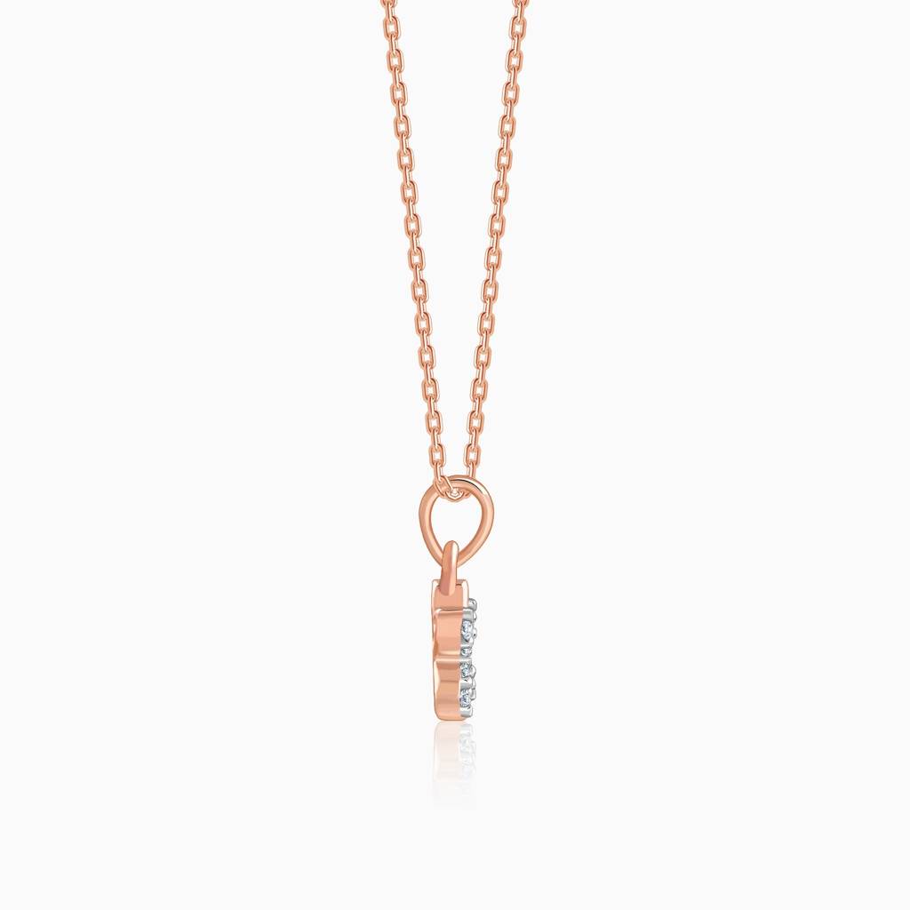 18K Rose Gold Evolve Lab Grown Diamond Pendant|With Certificate Of Authenticity & Bis-Hallmarked Gold Jewellery : GDLPD0546
