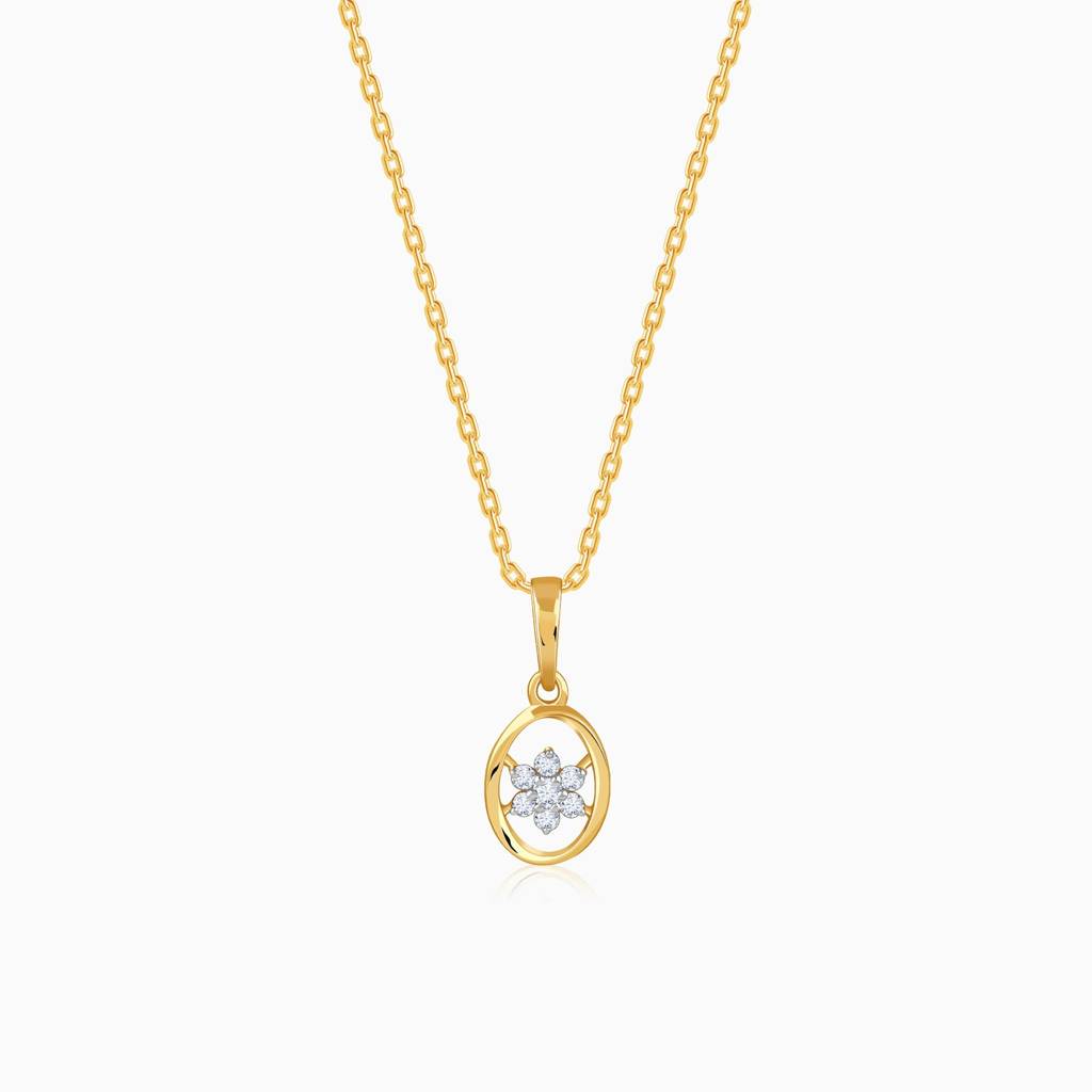 14K Gold Aurora Spark Lab Grown Diamond Pendant|With Certificate Of Authenticity & Bis-Hallmarked Gold Jewellery : GDLPD0725