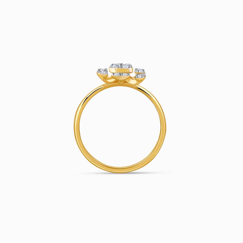 14K Gold Bloom Burst Lab Grown Diamond Ring|With Certificate Of Authenticity & Bis-Hallmarked Gold Jewellery : GDLR01147
