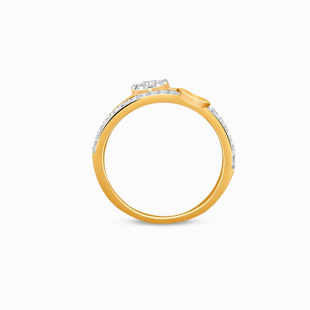 14K Gold Twin Hearts Lab Grown Diamond Ring|With Certificate Of Authenticity & Bis-Hallmarked Gold Jewellery : GDLR01170