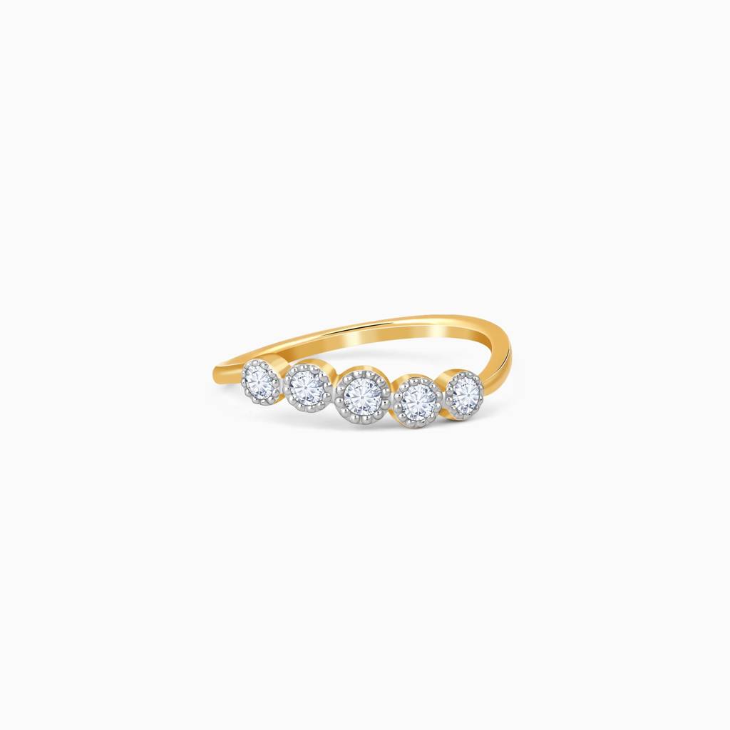 9K Gold Classic Bezel Lab Grown Diamond Ring|With Certificate Of Authenticity & Bis-Hallmarked Gold Jewellery : GDLR01288