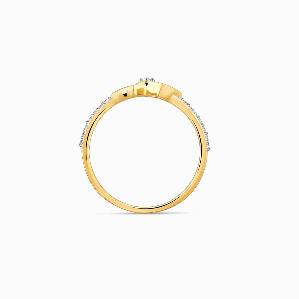 14K Gold Twin Hearts Diamond Ring|With Certificate Of Authenticity & Bis-Hallmarked Gold Jewellery : GDLR0448