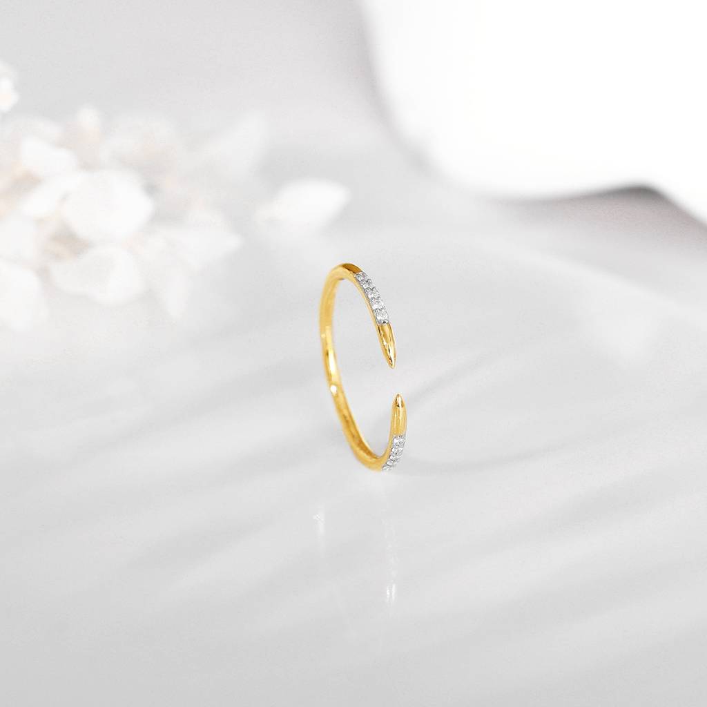 14K Gold Serene Diamond Ring|With Certificate Of Authenticity & Bis-Hallmarked Gold Jewellery : GDLR0453