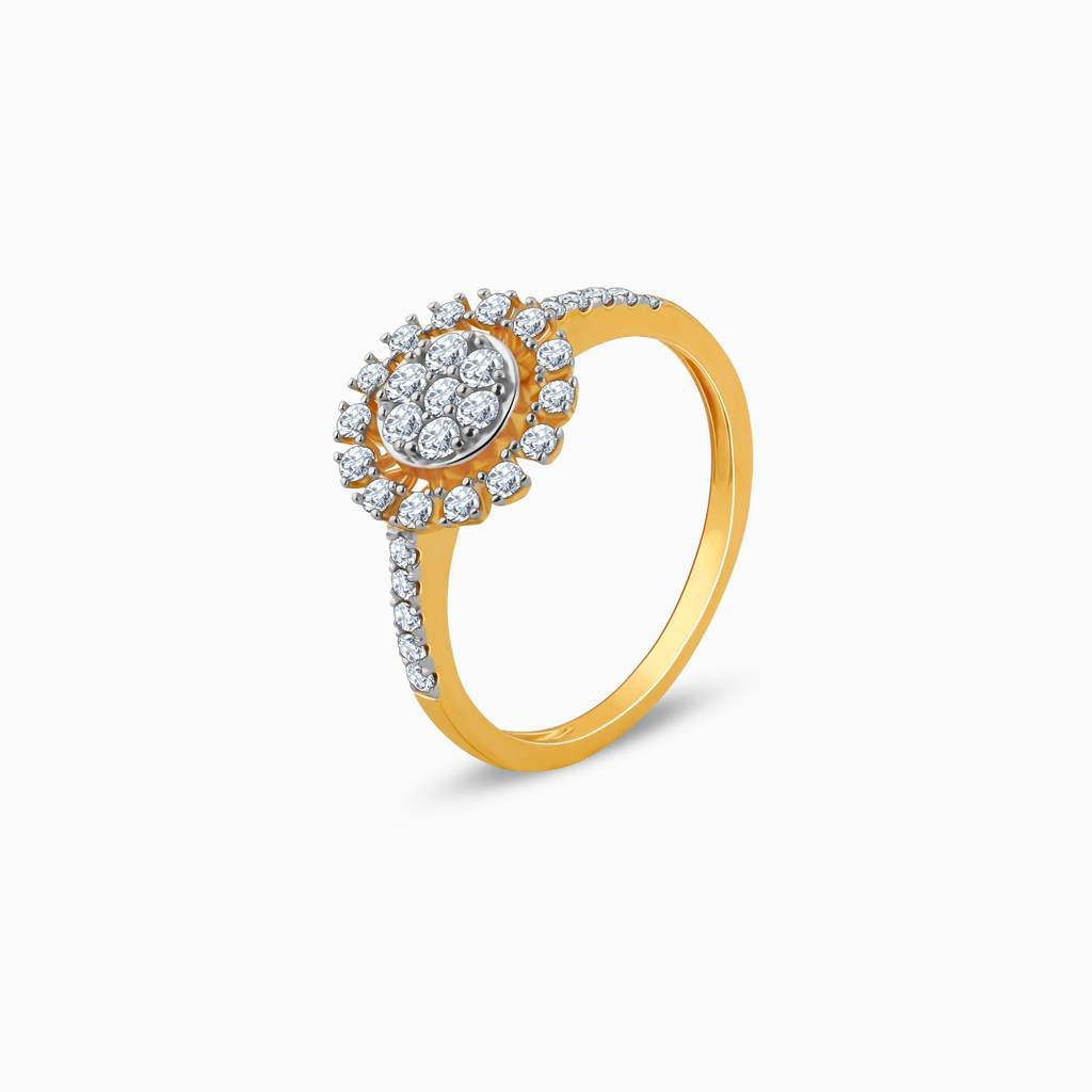 18K Gold Fiore Bloom Diamond Ring|With Certificate Of Authenticity & Bis-Hallmarked Gold Jewellery : GDLR0486
