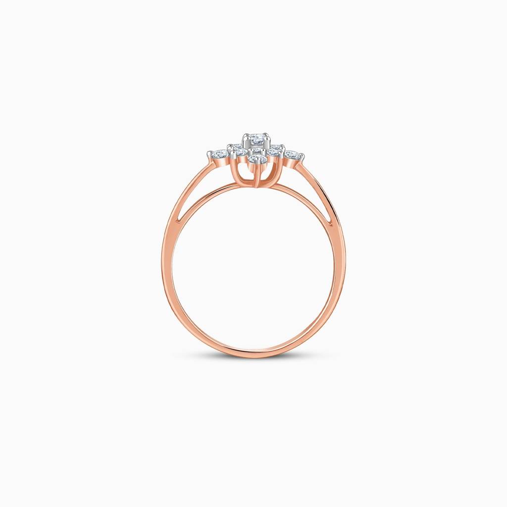 18K Rose Gold Mystic Floral Lab Grown Diamond Ring|With Certificate Of Authenticity & Bis-Hallmarked Gold Jewellery : GDLR0612