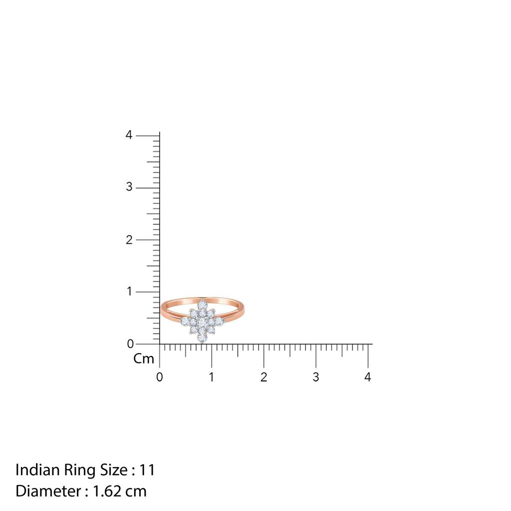 18K Rose Gold Mystic Floral Lab Grown Diamond Ring|With Certificate Of Authenticity & Bis-Hallmarked Gold Jewellery : GDLR0612