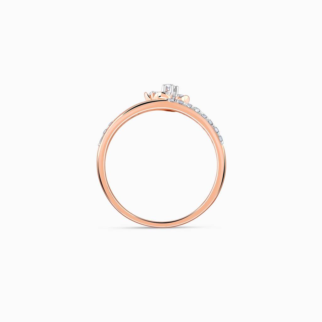 18K Rose Gold Floral Enigma Diamond Ring|With Certificate Of Authenticity & Bis-Hallmarked Gold Jewellery : GDLR0622