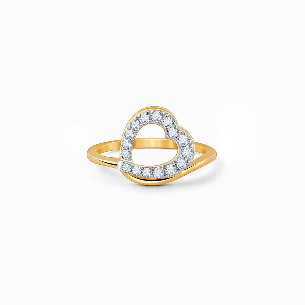 18K Gold Love Pop Diamond Ring|With Certificate Of Authenticity & Bis-Hallmarked Gold Jewellery : GDLR0630