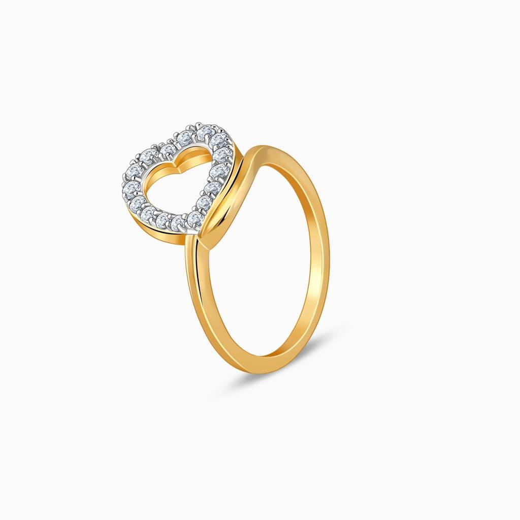 18K Gold Love Pop Diamond Ring|With Certificate Of Authenticity & Bis-Hallmarked Gold Jewellery : GDLR0630