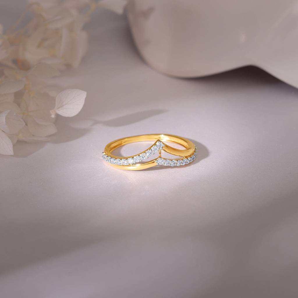 Eternz Certified Jewellery - Heer By GIVA 14K Gold Vividia Lab Grown Diamond Ring
