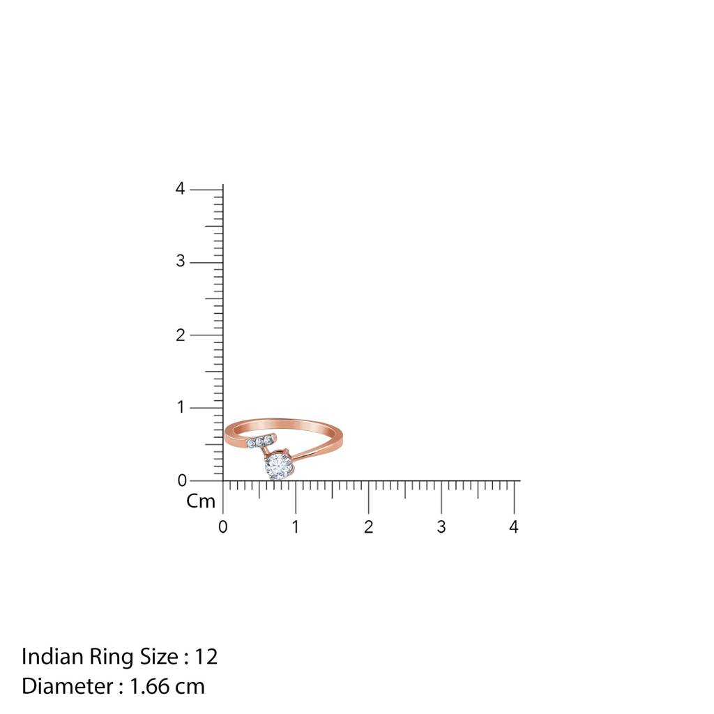 14K Rose Gold Linked In Love Solitaire Lab Grown Diamond Ring|With Certificate Of Authenticity & Bis-Hallmarked Gol : GDLR0676
