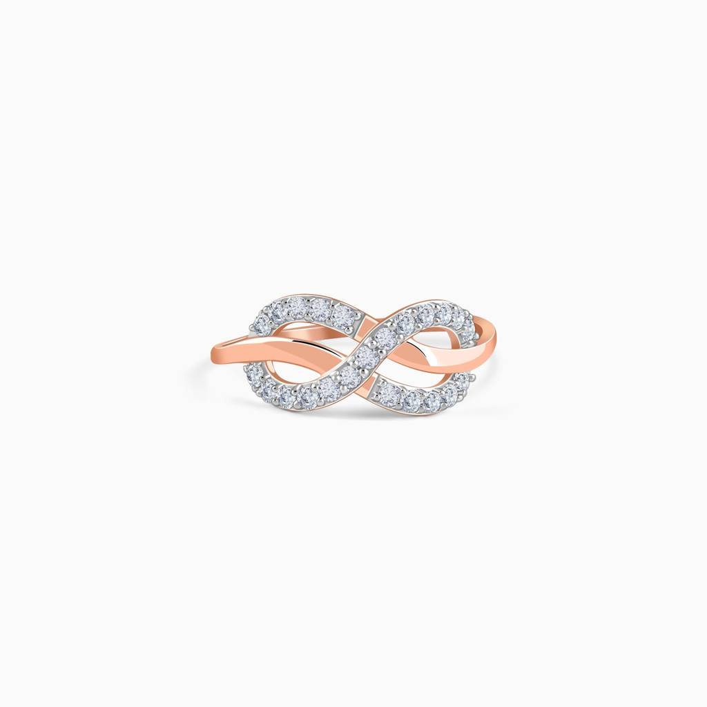 14K Rose Gold Eternal Loop Lab Grown Diamond Ring|With Certificate Of ...