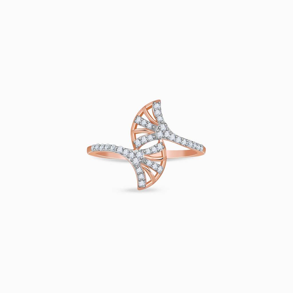 14K Rose Gold Divine Duet Lab Grown Diamond Ring|With Certificate Of Authenticity & Bis-Hallmarked Gold Jewellery : GDLR0910
