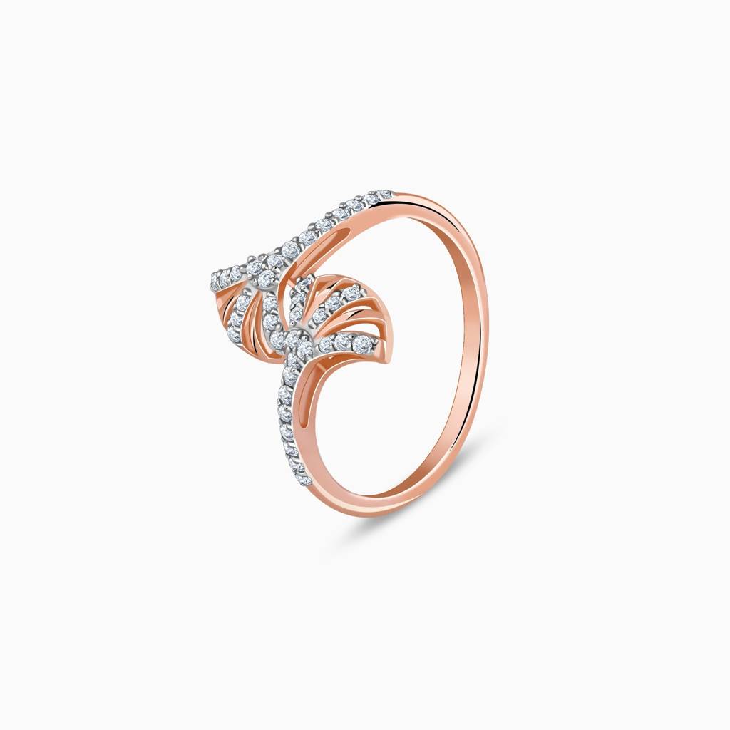 14K Rose Gold Divine Duet Lab Grown Diamond Ring|With Certificate Of Authenticity & Bis-Hallmarked Gold Jewellery : GDLR0910