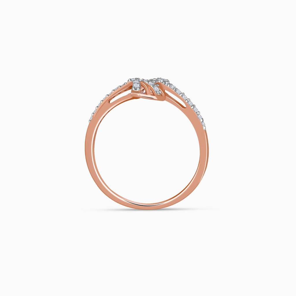 14K Rose Gold Divine Duet Lab Grown Diamond Ring|With Certificate Of Authenticity & Bis-Hallmarked Gold Jewellery : GDLR0910