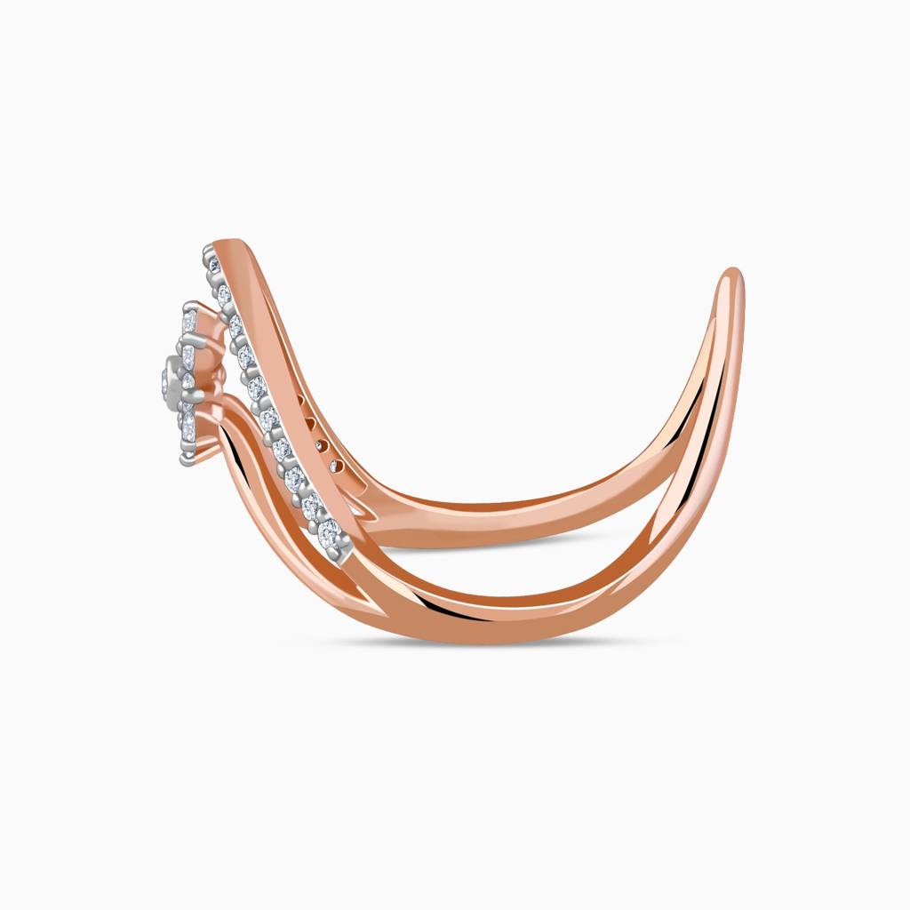 14K Rose Gold Aurora Bloom Vanki Lab Grown Diamond Ring|With Certificate Of Authenticity & Bis-Hallmarked Gold Jewe : GDLR0912