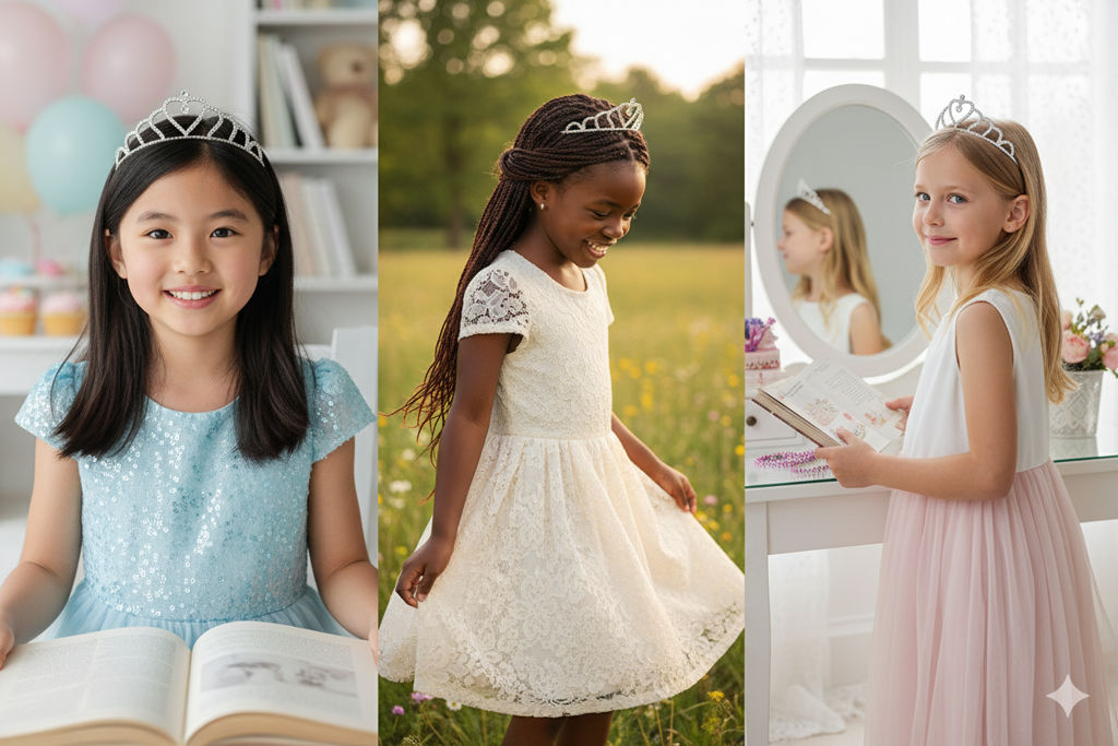 Silver Crystal Tiara For Women | Elegant Rhinestone Flower Crown Headband For Brides, Weddings, Prom & Pageants : M4SK-HART