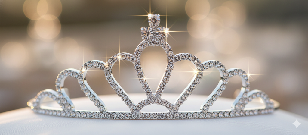 Silver Crystal Tiara For Women, Elegant Rhinestone Flower Crown Headband For Brides, Weddings, Prom & Pageants : M4SK-QWEEN