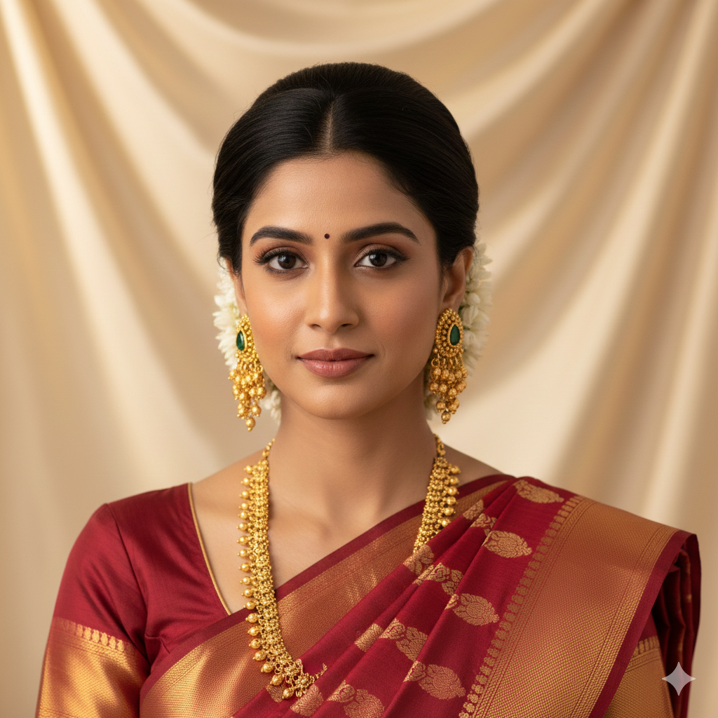 Heritage Temple Jewellery Drop Earrings | Premium Gold Plated : R-2153