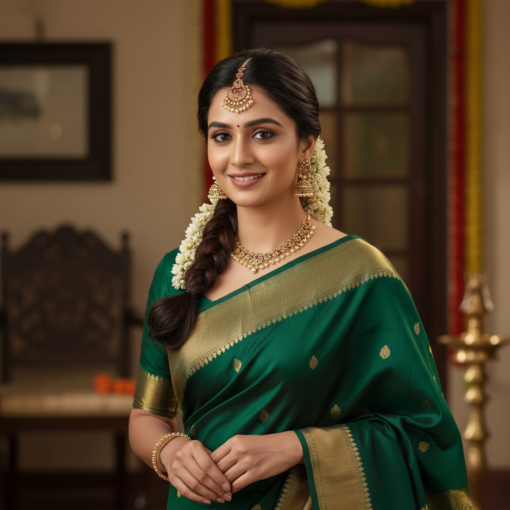 Classic South Indian Temple Jewellery Maang Tikka | Premium Antique Finish : T-11