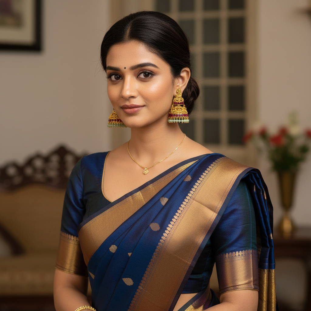 Traditional Gold Plated Temple Jhumka | 1 Gram Jewellery : R-1664