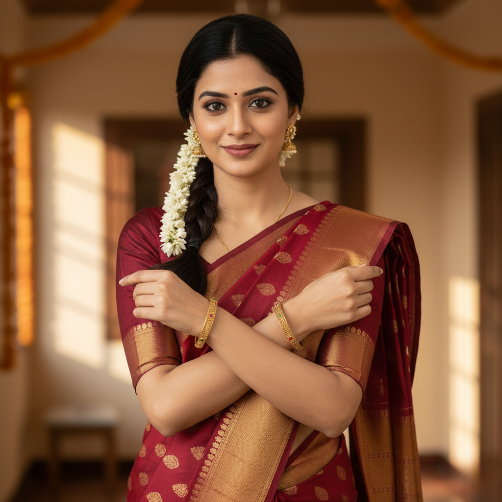 Celestial Laxmi Temple Bangles | Antique Gold Plated South Indian Jewellery : V-1828