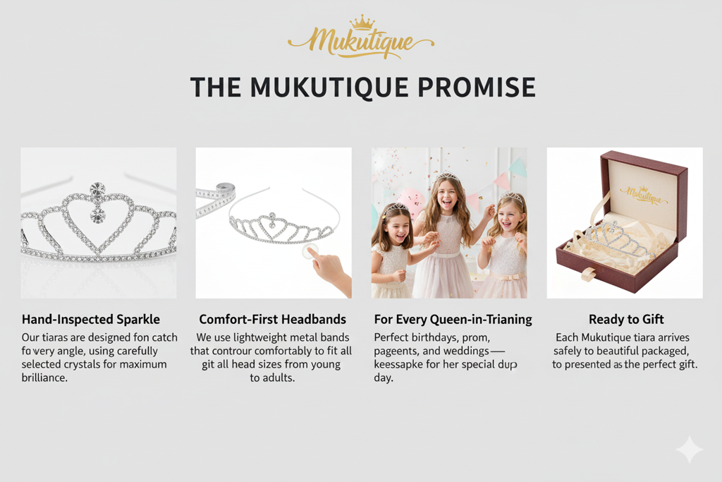 Silver Crystal Tiara For Women | Elegant Rhinestone Flower Crown Headband For Brides, Weddings, Prom & Pageants : M4SK-HART