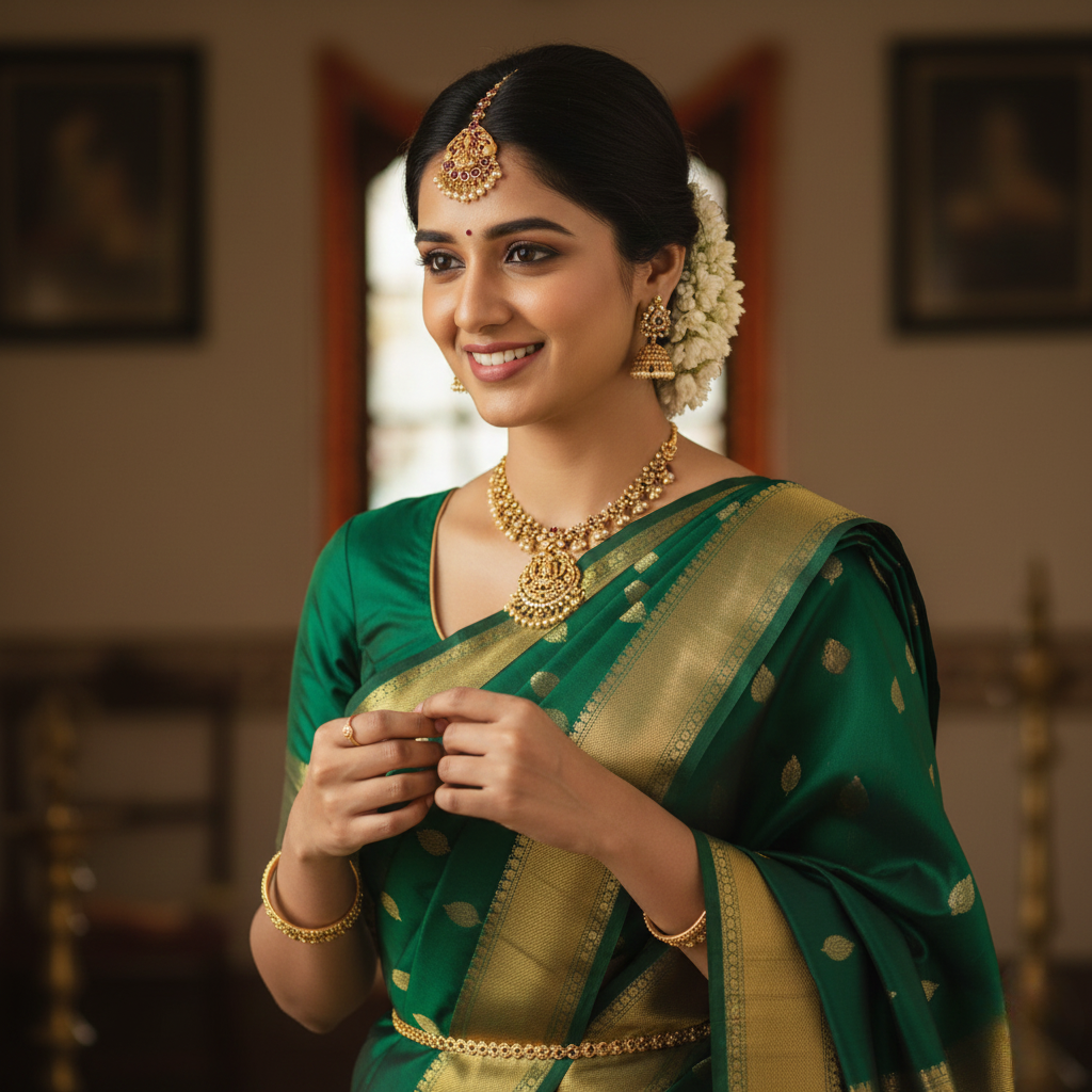 Sacred Craft Temple Jewellery Maang Tikka | Antique Bridal Collection : V-487