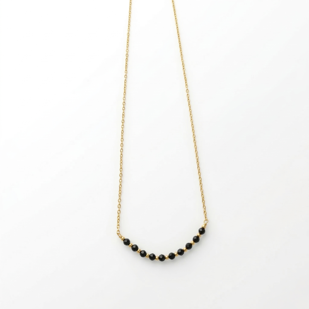 Gold Plated Mindnight Beads Mangalsutra : 480