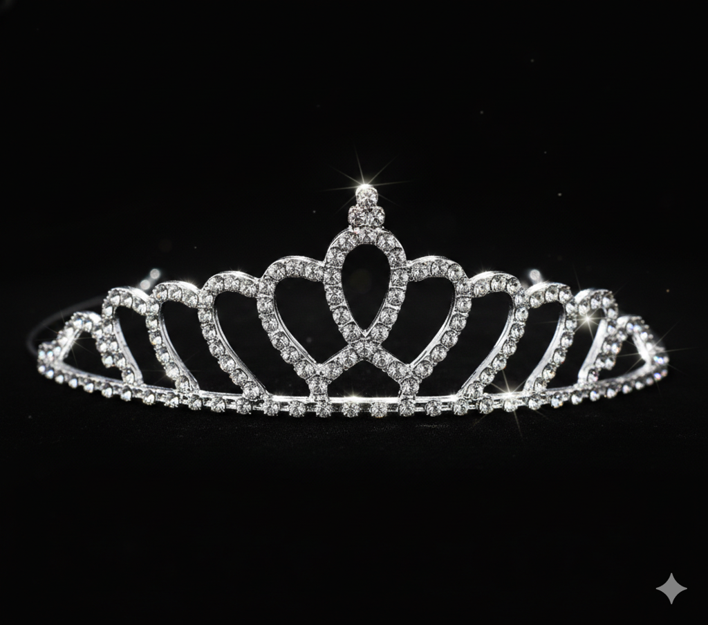 Silver Crystal Tiara For Women, Elegant Rhinestone Flower Crown Headband For Brides, Weddings, Prom & Pageants : M4SK-QWEEN