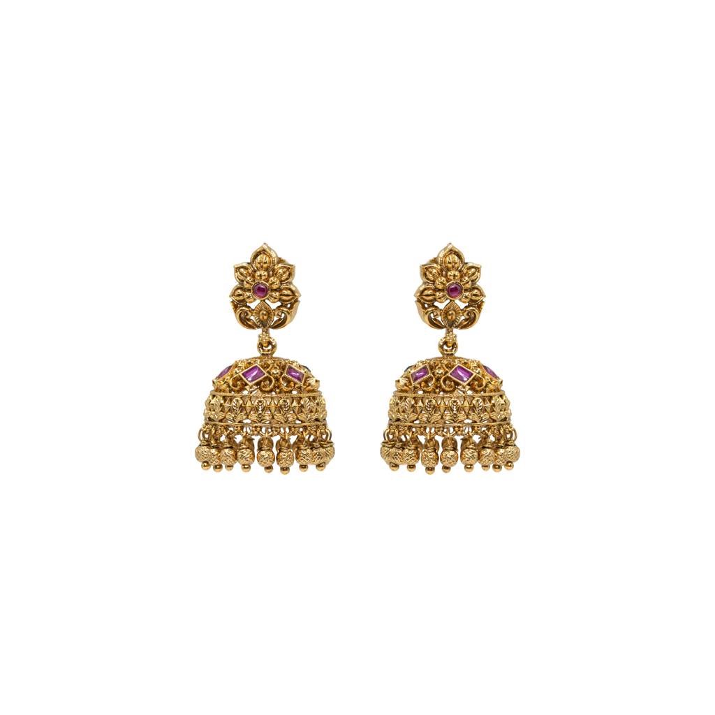 Sacred Craft Temple Jewellery Ear Chain | Antique Bridal Collection : V-1297
