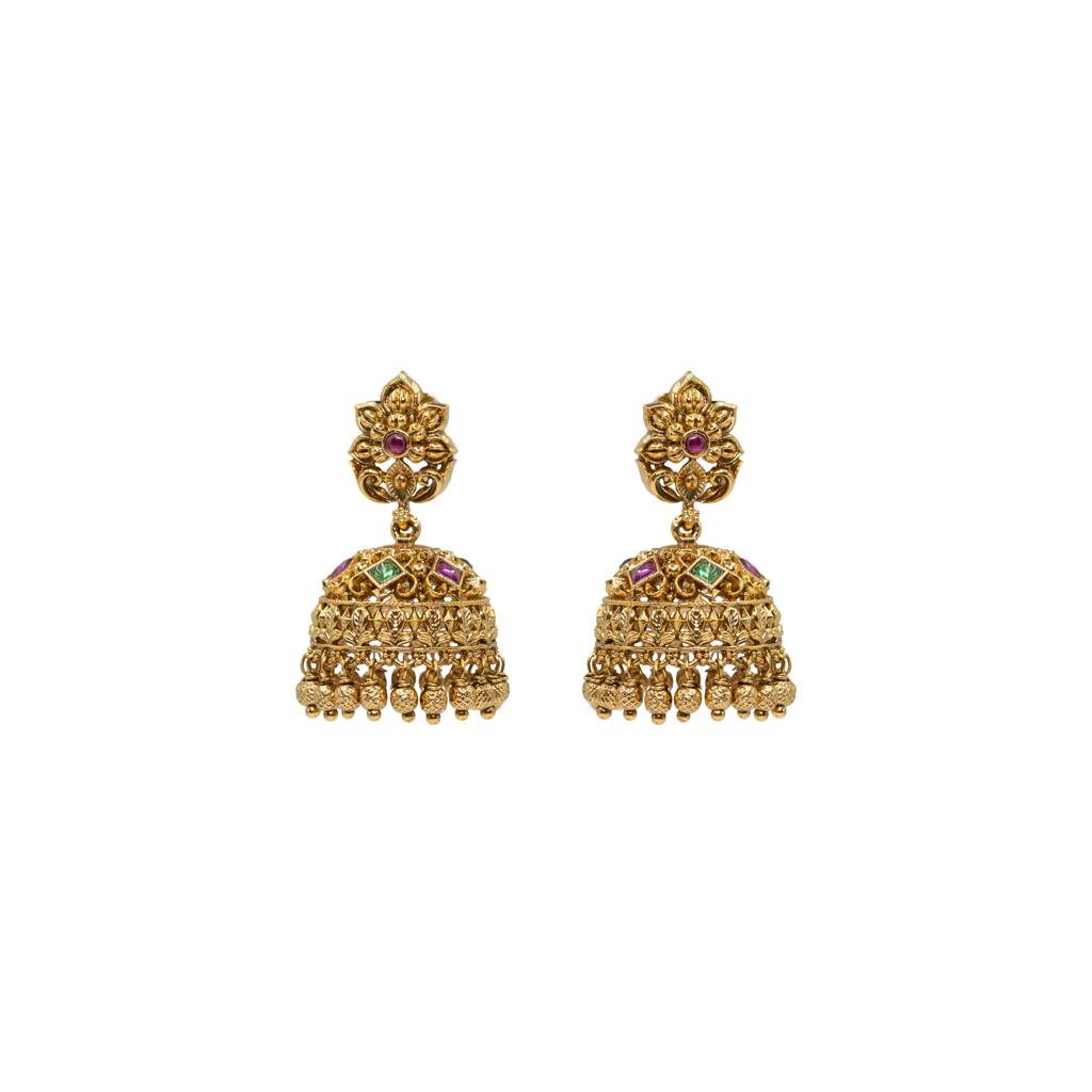 Sacred Craft Temple Jewellery Ear Chain | Antique Bridal Collection : V-1297