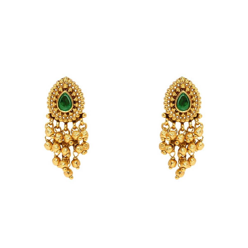 Heritage Temple Jewellery Drop Earrings | Premium Gold Plated : R-2153