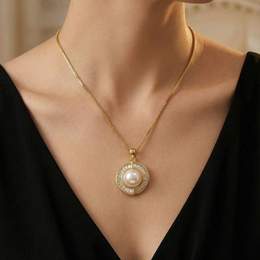 Modern Muse Necklace For Women | Contemporary Minimal Pendant Jewellery : 653704609