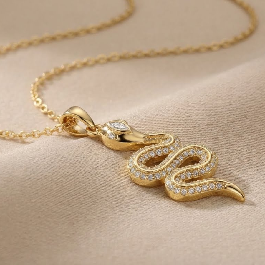 Single Snake Necklace For Women | Minimal Bar Style Pendant Jewellery : 1101178590