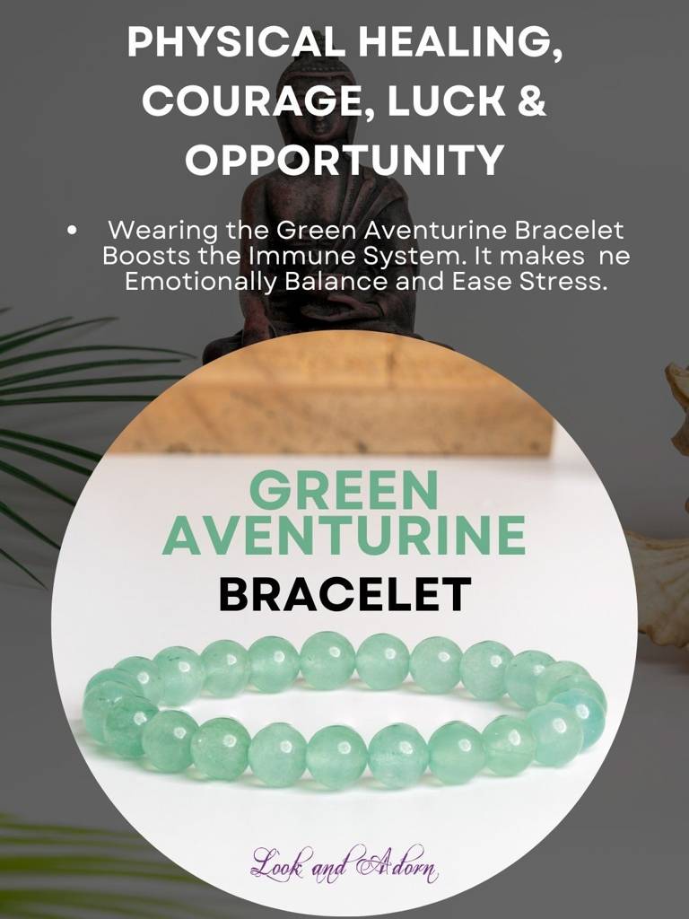 Green Aventurine Bracelet : LAABL68-65-S