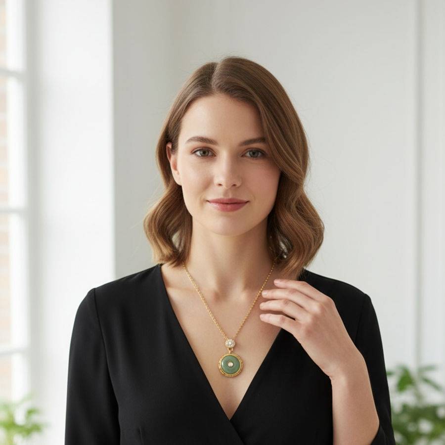 Single Diamond Necklace For Women | Classic Solitaire Crystal Pendant Jewellery : 3920600401