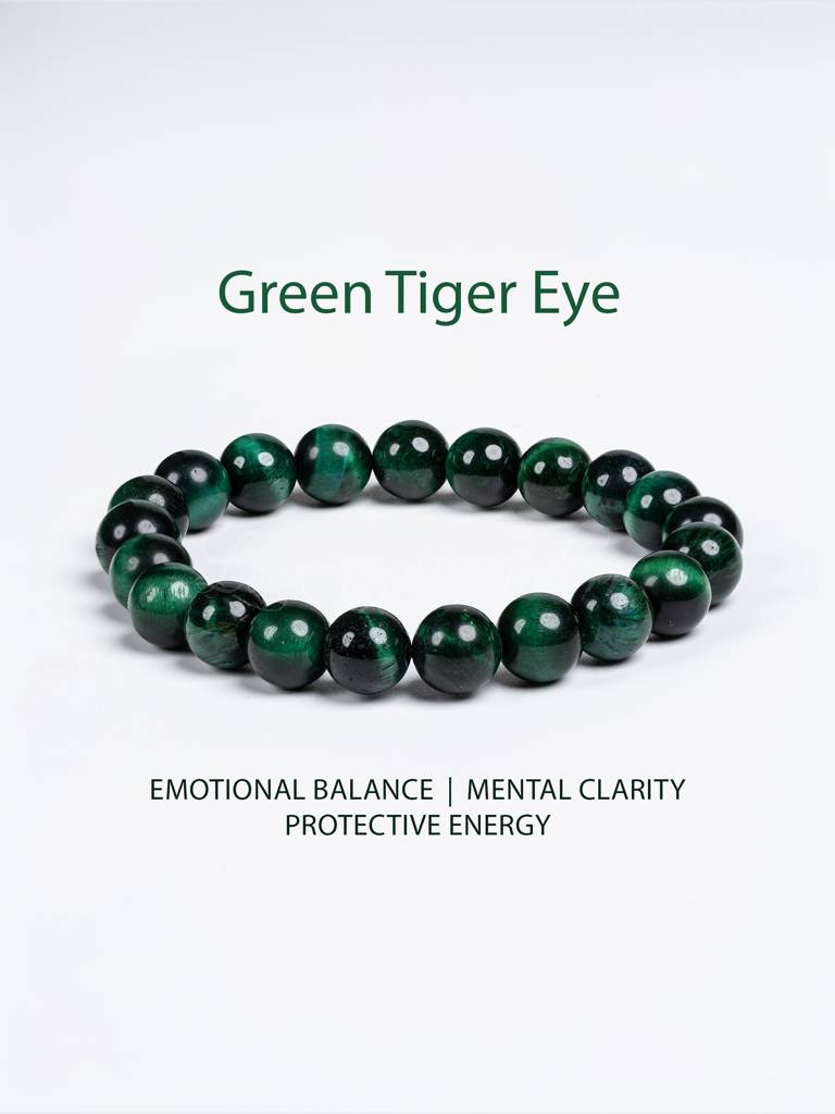 Green Tiger Eye Bracelet : LAABL121-65-S