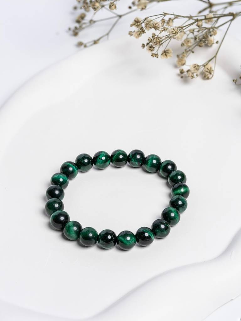 Green Tiger Eye Bracelet : LAABL121-65-S