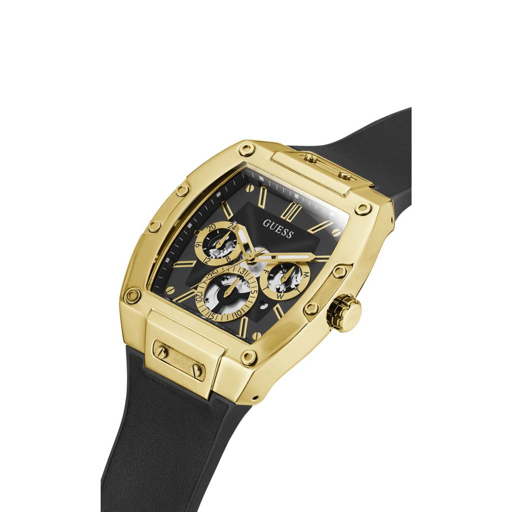 Guess Rectangle 43Mm Black Dial Analog Men Watch - Gw0202G1 : GW0202G1