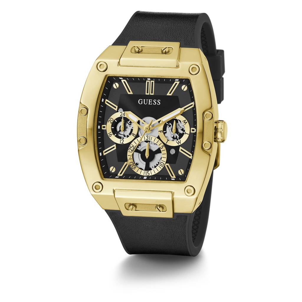 Guess Rectangle 43Mm Black Dial Analog Men Watch - Gw0202G1 : GW0202G1