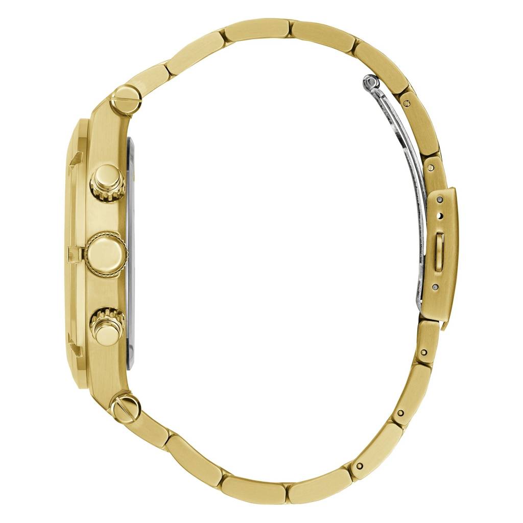 Guess Round 44Mm Champagne Dial Analog Men Watch - Gw0260G4 : GW0260G4