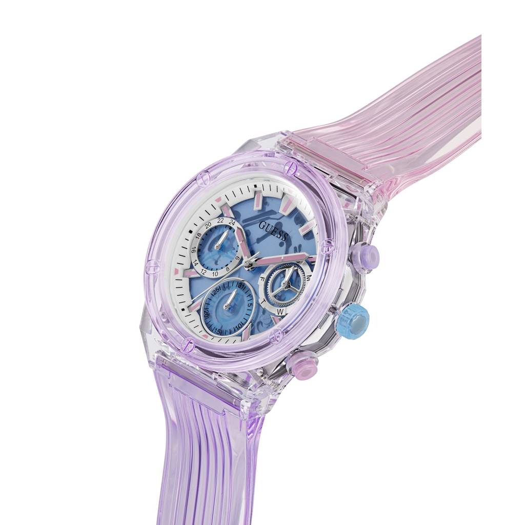 Guess Round 39Mm Blue Dial Analog Women Watch - Gw0438L6 : GW0438L6