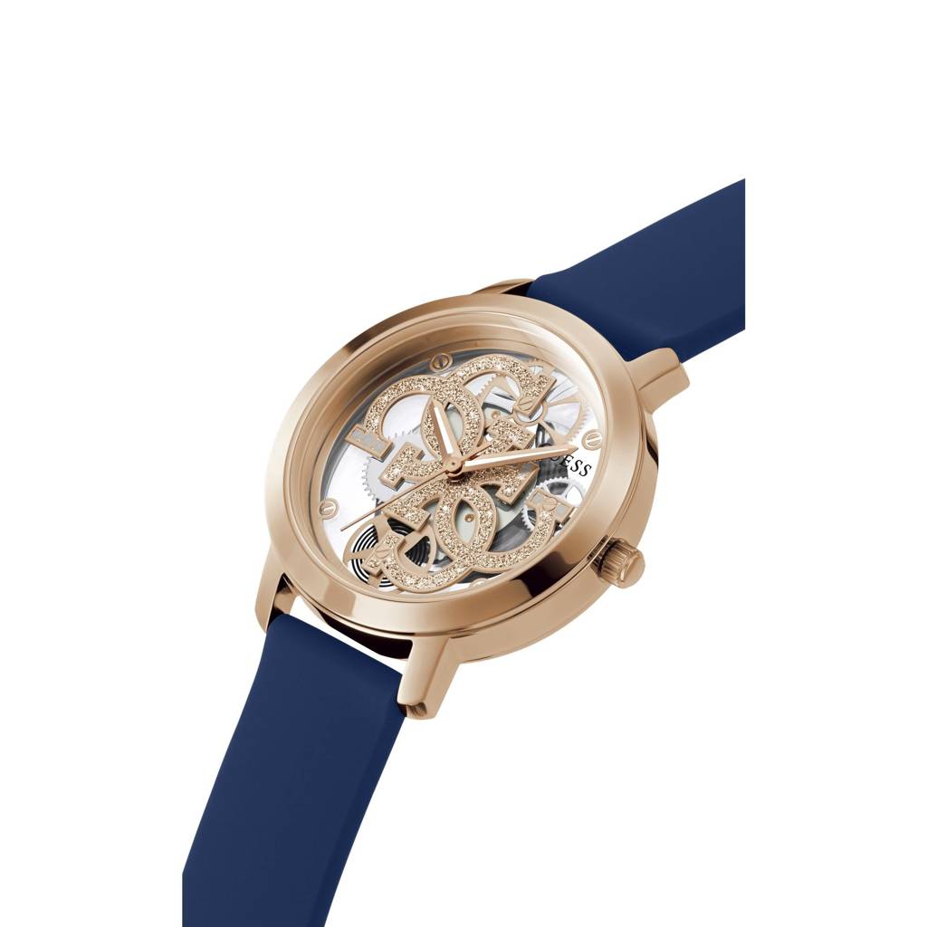 Guess Round 37Mm Rose Gold Dial Analog Women Watch - Gw0452L1 : GW0452L1